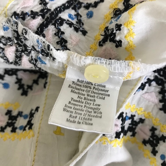 3J Workshop Johnny Was embroidered pintuck top M - Picture 11 of 12